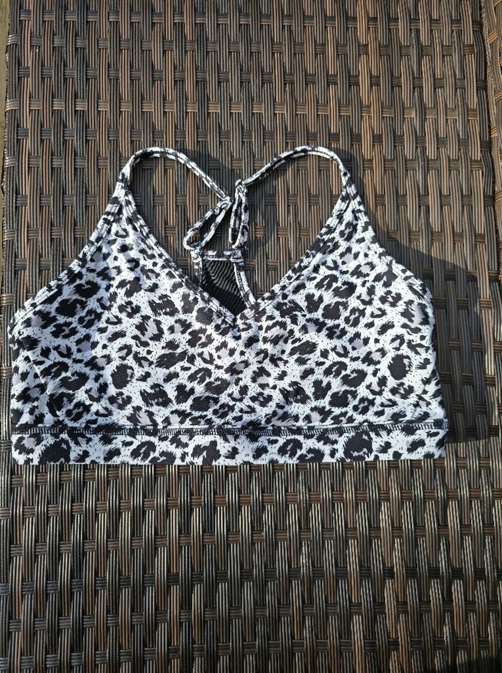 Black & White Leopard Print Sports Bralette